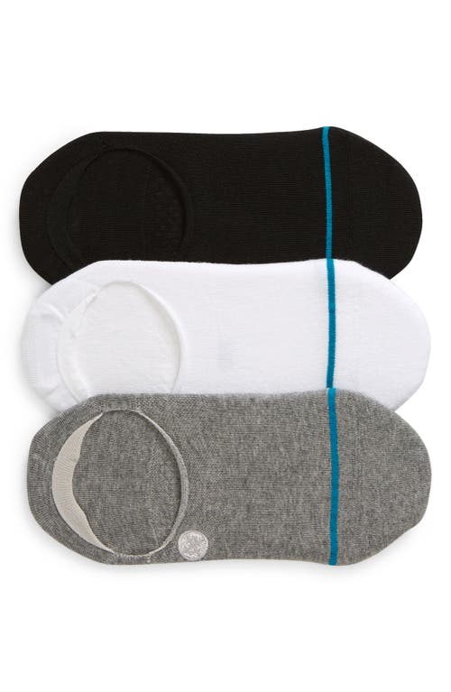 Icon 3-Pack No-Show Liner Socks in Black Multi