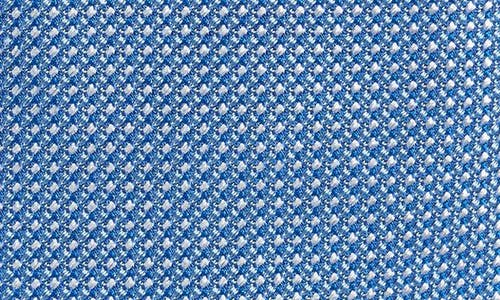 Shop Hugo Boss Boss Geometric Pattern Silk Tie In Open Blue