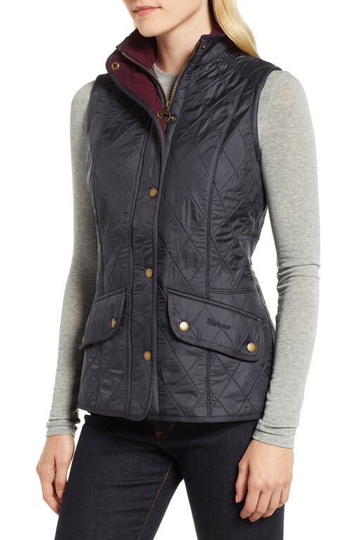 Barbour Woman Vest Midnight Blue Size 14 Polyamide In Black