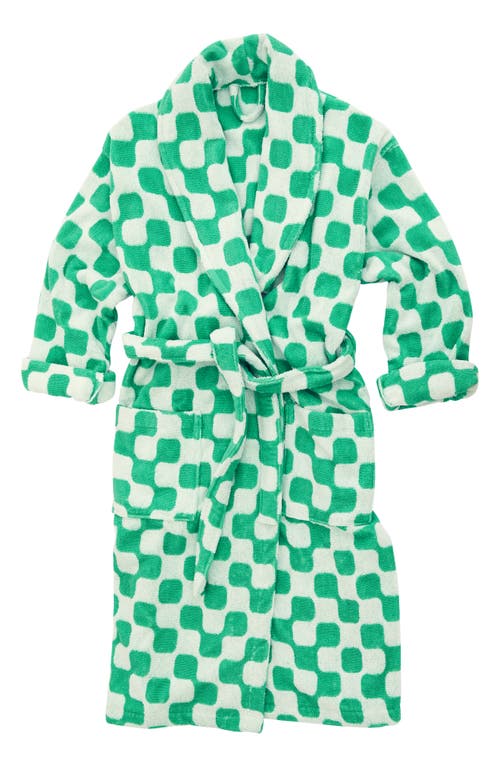 Net Checkerboard Cotton Terry Robe