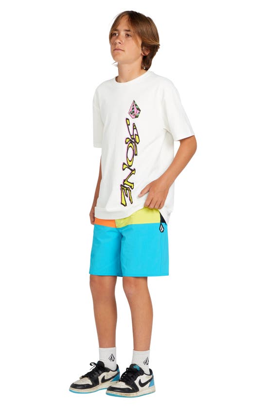 Shop Volcom Kids' Vision Liberators Board Shorts In Clearwater