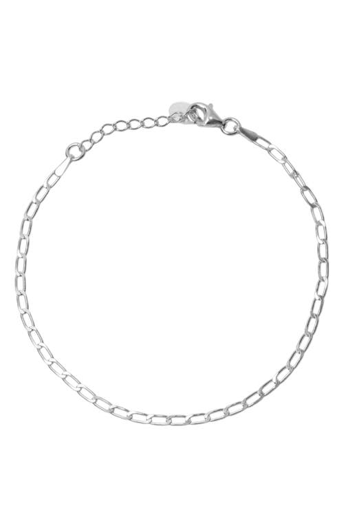 Shop Argento Vivo Sterling Silver Dainty Paper Clip Chain Bracelet