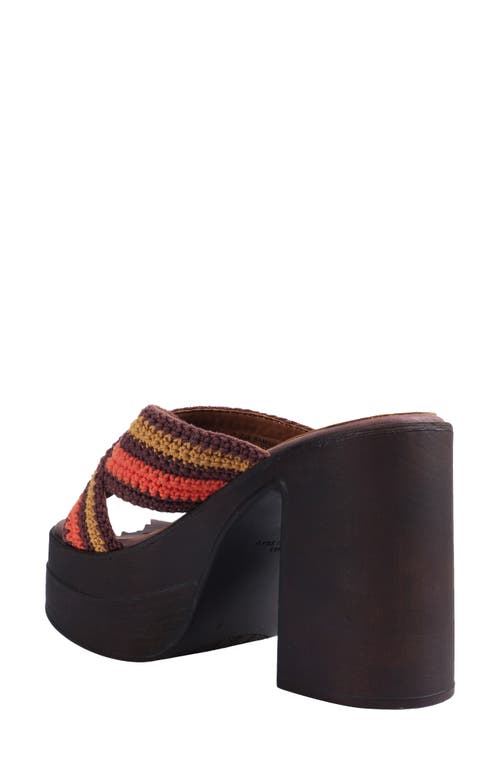 Shop Candies Candie's Erismar Platform Sandal In Brown Fabric