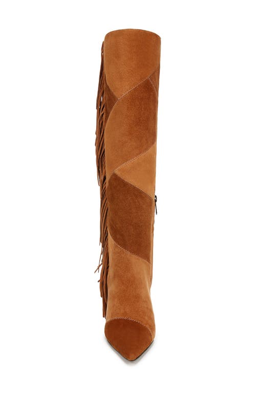 Sam Edelman Ellis Womens Fringe Suede Knee-high Boots In Frontier Brown/harvest Brown