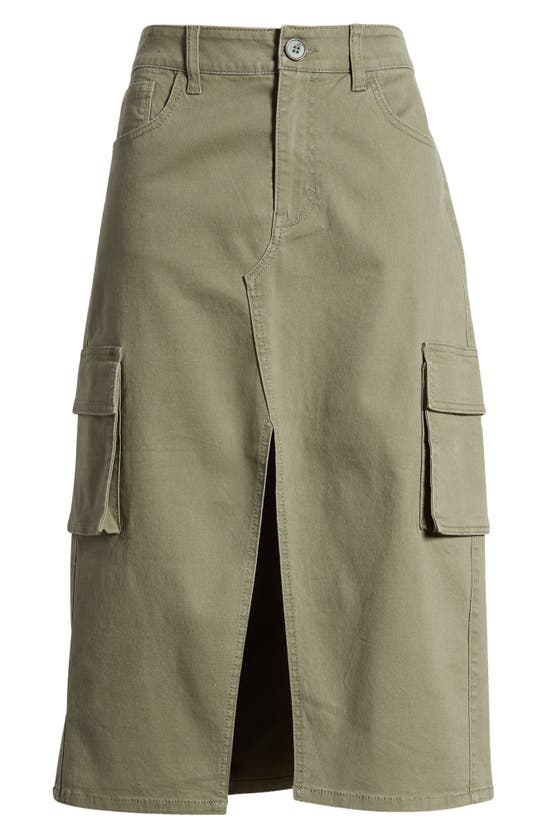 Shop 1822 Denim Stretch Cotton Cargo Midi Skirt In Kasey
