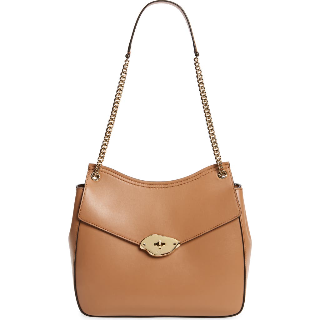 【MULBERRY】LANA CHAIN SHOULDER BAG Mulberry Lana Chain Strap High Gloss Leather Shoulder Bag In