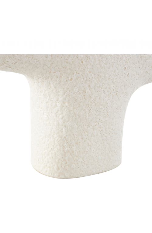 Ginger Birch Studio Geometric Ceramic Vase In White