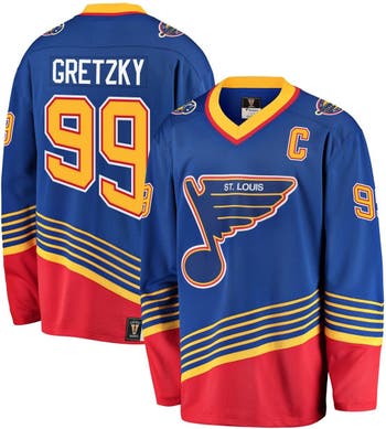 Men's Fanatics Branded Wayne Gretzky Blue St. Louis Blues Premier Breakaway Retired Player Jersey