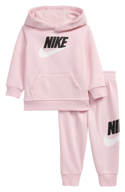Nike Club Fleece Hoodie & Sweatpants Set in Pink Foam at Nordstrom, Size 12M