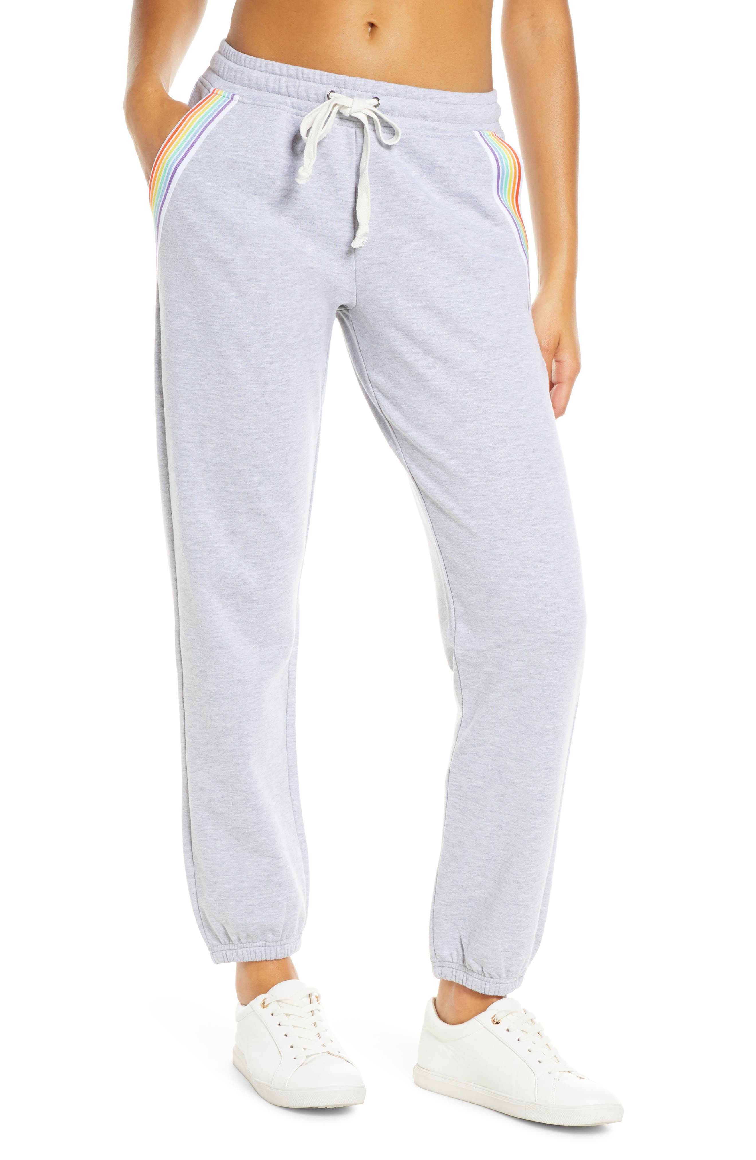 Soul By Soulcycle Rainbow Inset Sweatpants, Grey
