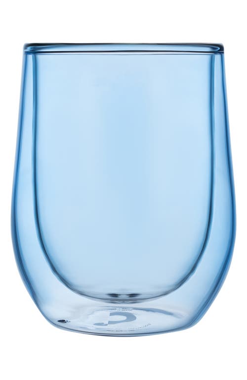 Corkcicle Set of 2 Stemless Wineglasses in Ice Blue