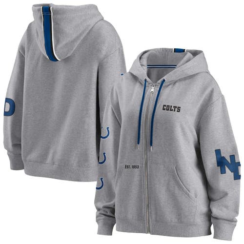 Women's WEAR by Erin Andrews Gray Indianapolis Colts Full-Zip Hoodie