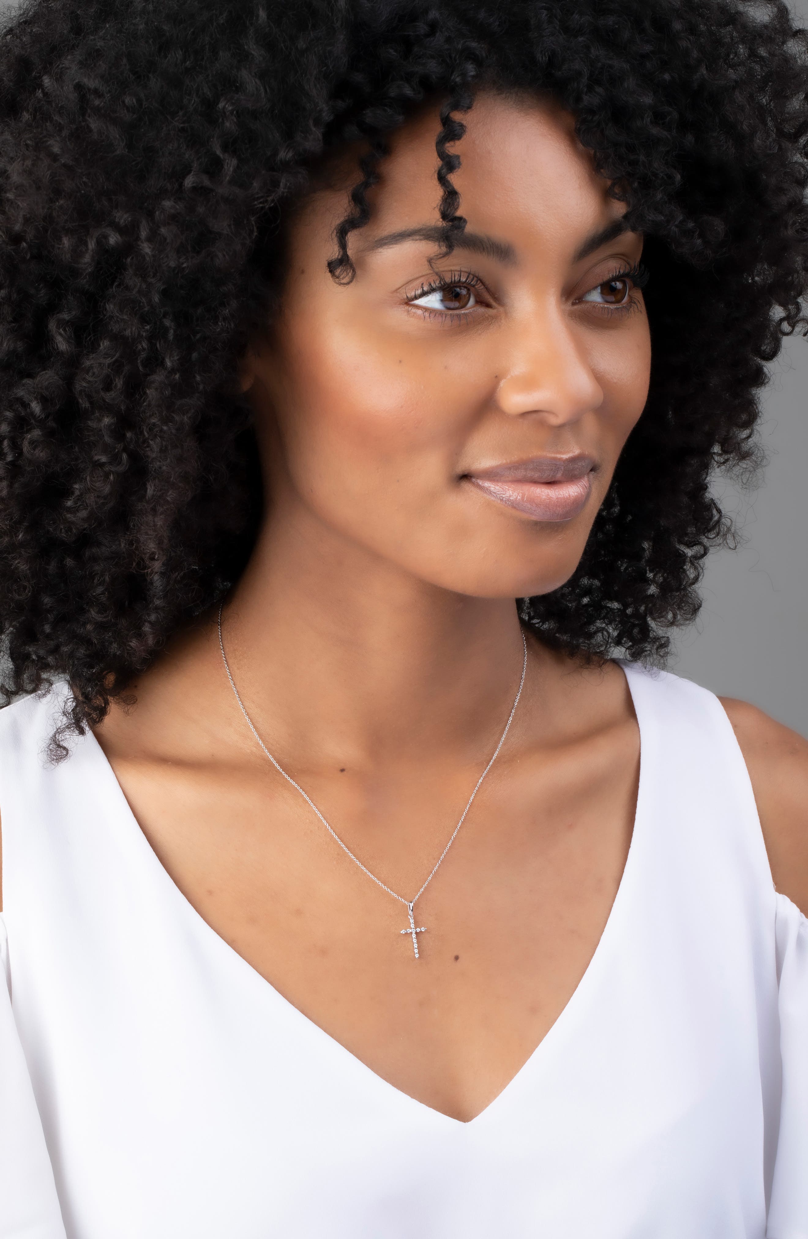 nordstrom diamond cross necklace