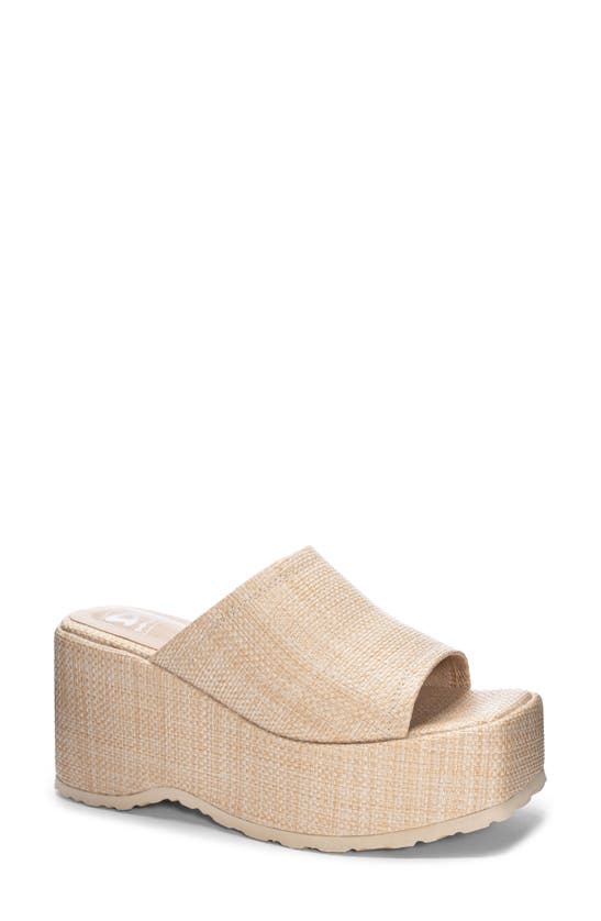 Dirty Laundry Trighton Platform Wedge Sandal In Natural
