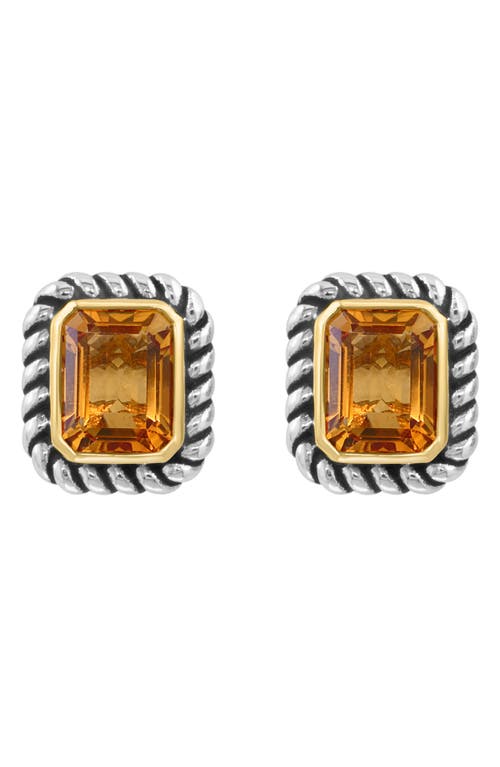 Effy Stone Stud Earrings In Orange
