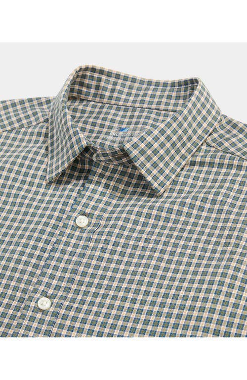 Shop Vineyard Vines Check Brushed Twill Button-up Shirt In Camp Olive Plaid