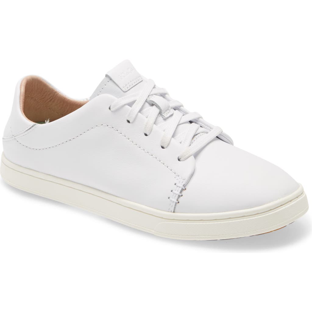 Olukai Pehuea Li 'ili Convertible Sneaker In White/white Leather
