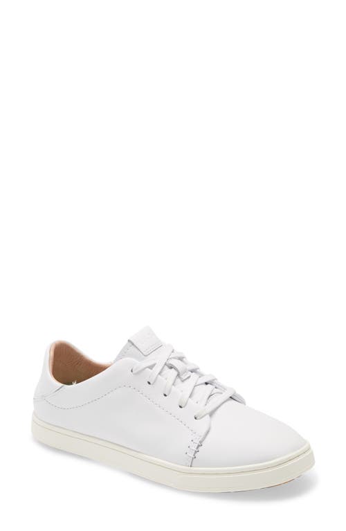 Pehuea Li 'Ili Convertible Sneaker in White/White Leather