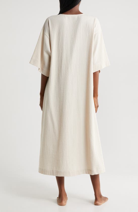 Shop Natori Onsen Cotton Nightgown In Sand Dune
