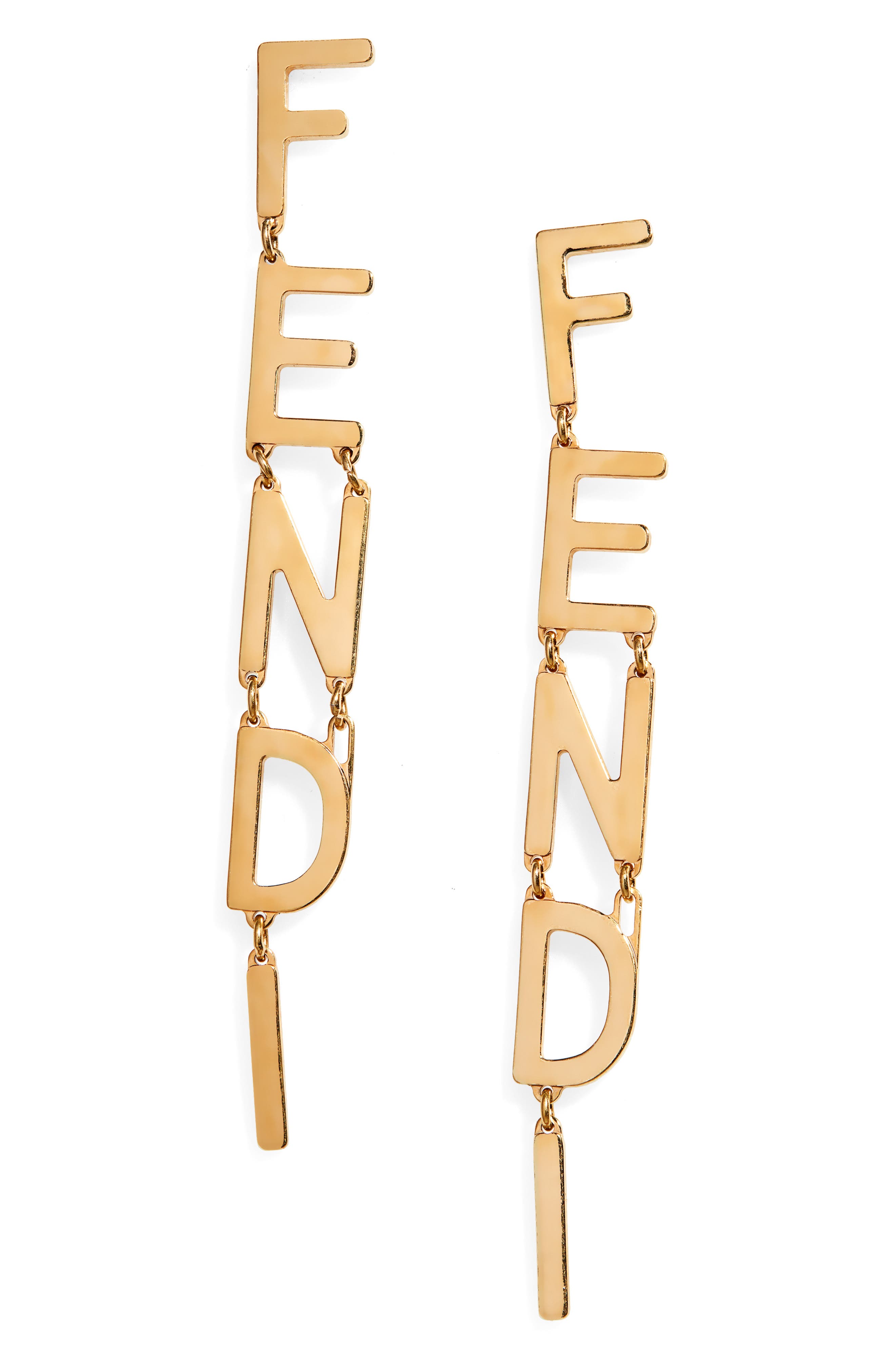 fendi drop earrings