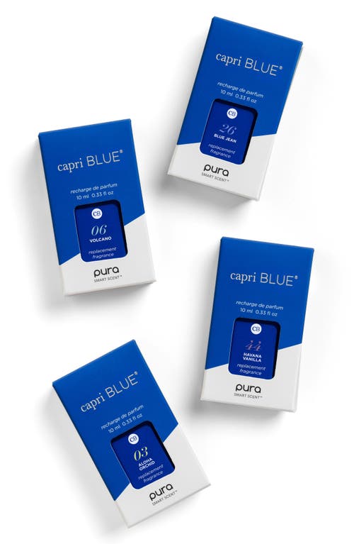 Pura X Capri Blue 4-pack Diffuser Refill In Blue