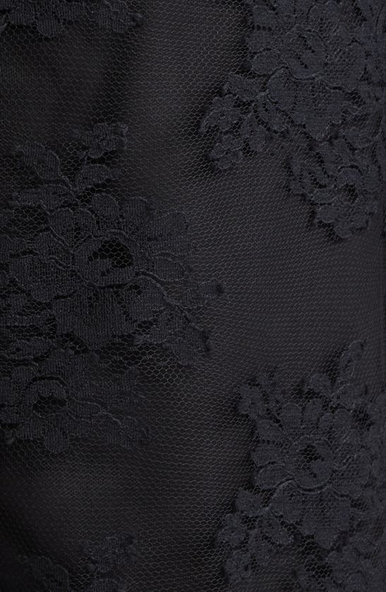 Shop Dolce & Gabbana Floral Lace Pencil Skirt In Nero