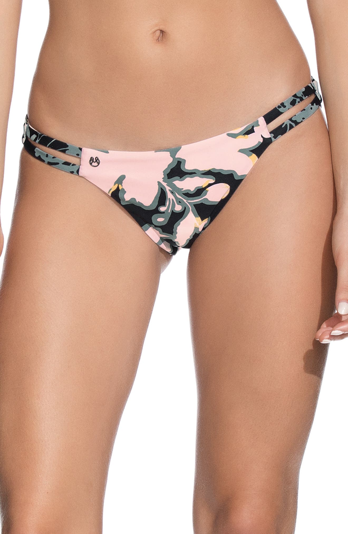 Maaji Enchanted Villa Reversible Bikini Bottoms, Black