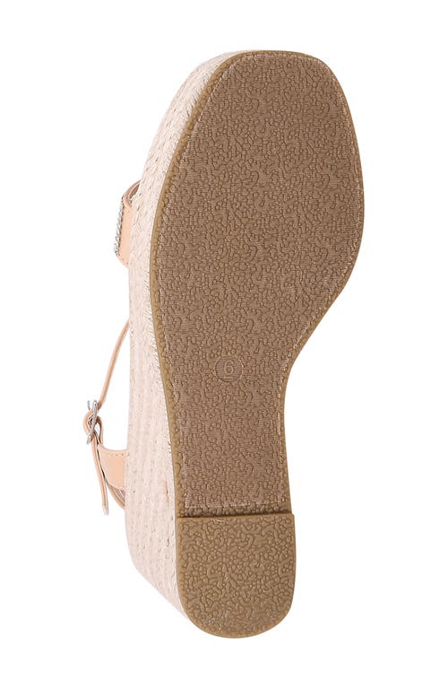 BERNESS BERNESS JACINTA RHINESTONE EPSADRILLE WEDGE PLATFORM SANDAL