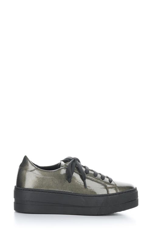 Bos. & Co. Maya Platform Sneaker In Pewter Mascara Pat
