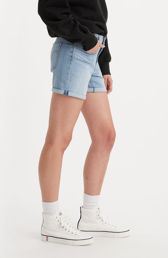 Shop Levi's® Mid Thigh Denim Shorts In Polar Seas