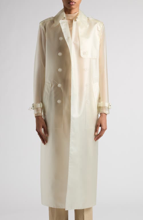 Shop Tom Ford Translucent Trench Coat In Transparent