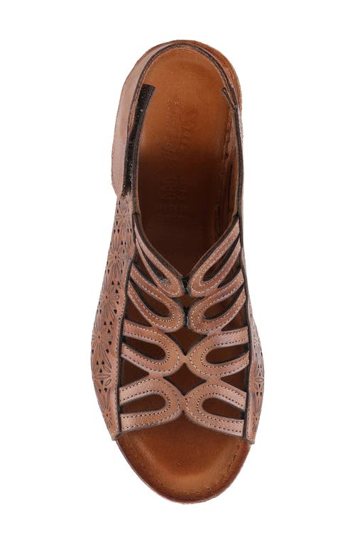 Spring Step Inocencia Wedge Slingback Sandal In Brown
