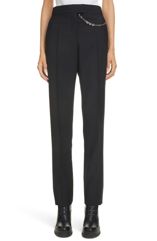 Click to view more detailed imagery on our partner's website Givenchy Straight Leg G-chain Wool & Mohair Trousers In Black