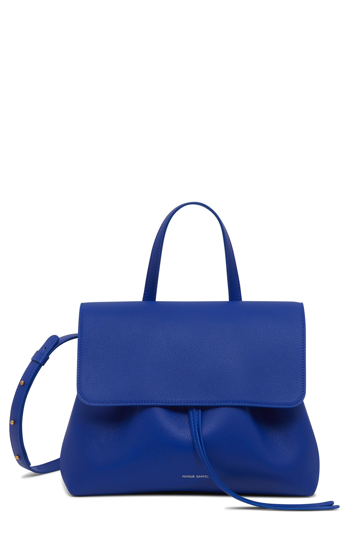Mansur Gavriel Sea Blue Vegetable Tanned Leather Mini Lady Bag