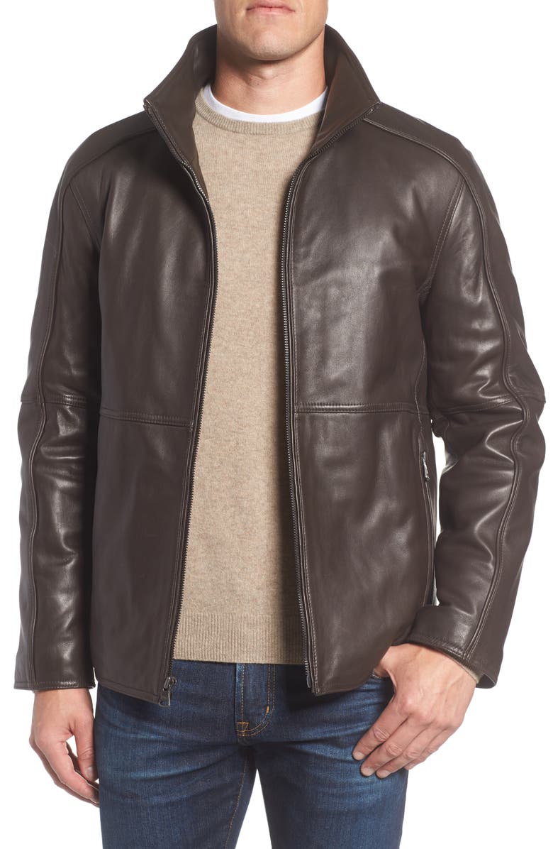 Marc New York Hartz Leather Jacket with Quilted Bib | Nordstromrack