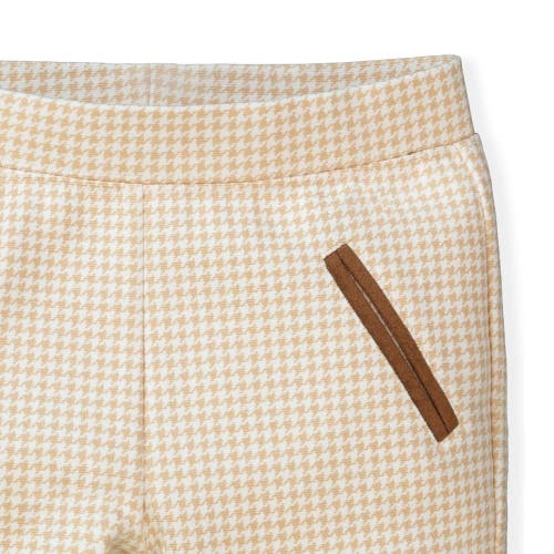 Hope & Henry Girls' Ponte Riding Pant, Infant In Medium Khaki Houndstooth