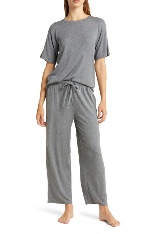 Nordstrom Moonlight Eco Easy Rib Pajamas in Grey Dark Heather at Nordstrom, Size Small
