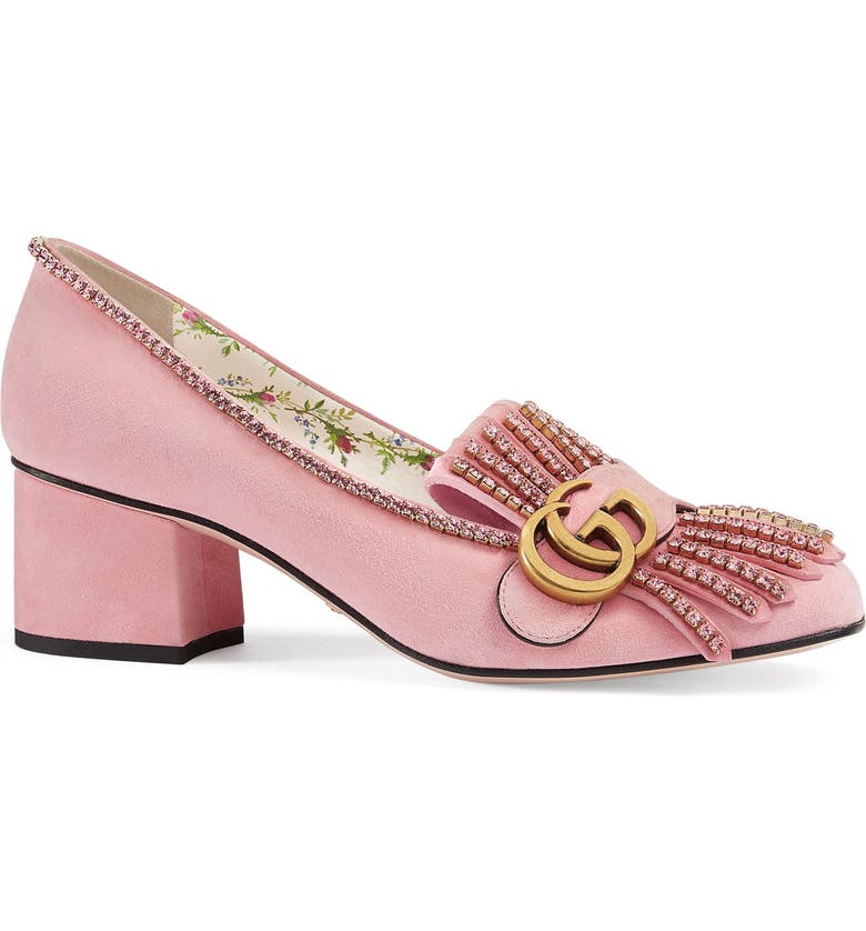 Gucci GG Marmont Crystal Embellished Pump (Women) | Nordstrom