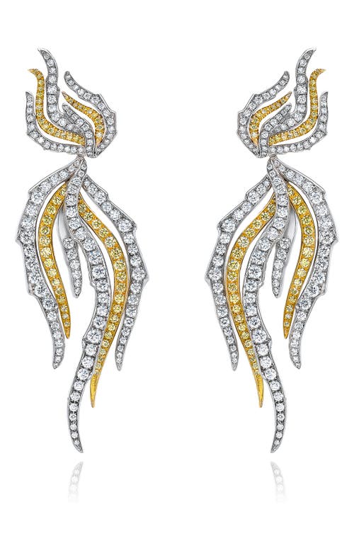 Mindi Mond Fire & Ice Diamond Drop Earrings In Gold