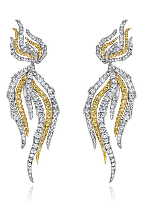 Mindi Mond Fire & Ice Diamond Drop Earrings In Dia/18k Yg