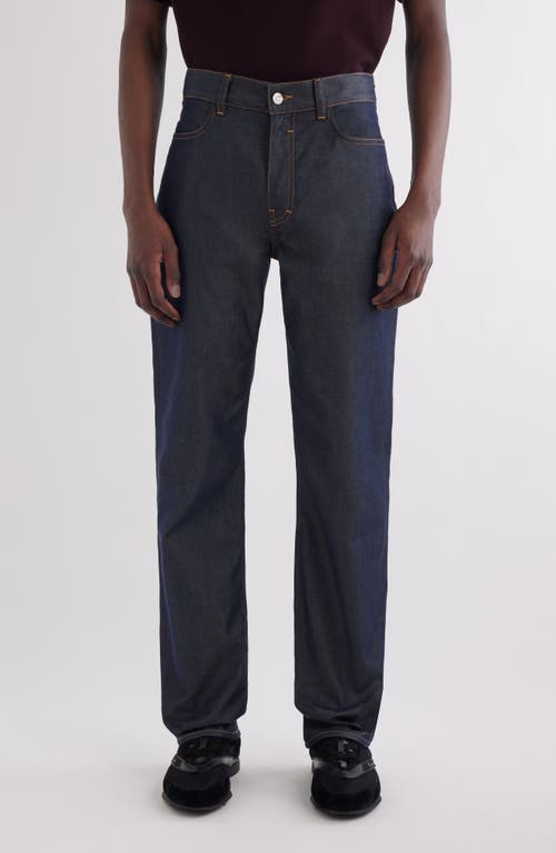 Givenchy Silk Blend Straight Leg Jeans In Indigo Blue