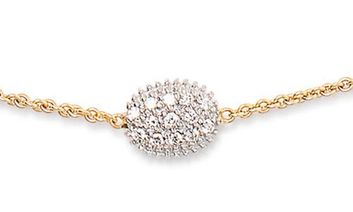 Shop Marco Bicego Siviglia Diamond Pavé Station Necklace In 18k Yellow Gold