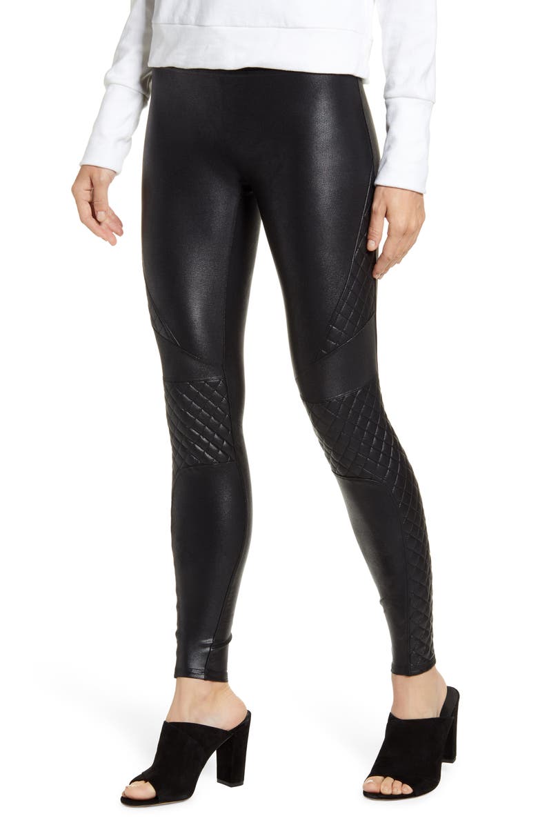 SPANX® Quilted Faux Leather Leggings | Nordstrom