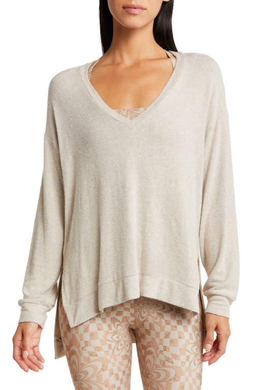 Beyond Yoga Long Weekend Knit Pullover in Oatmeal