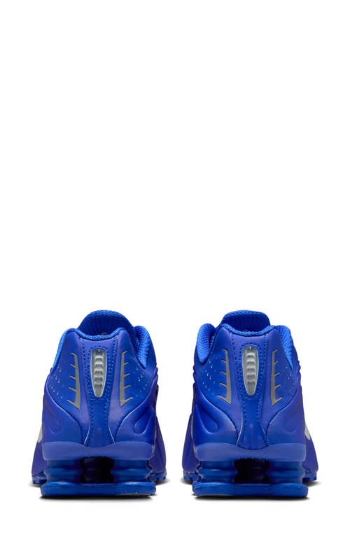 Shop Nike Shox R4 Sneaker In Racer Blue/metallic Silver