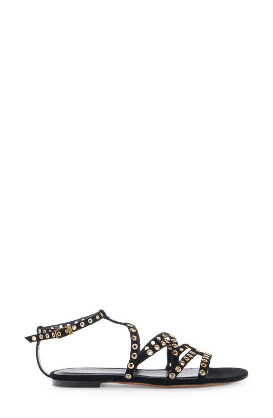 Shop Isabel Marant Lipa Grommet Strappy Sandal In Black