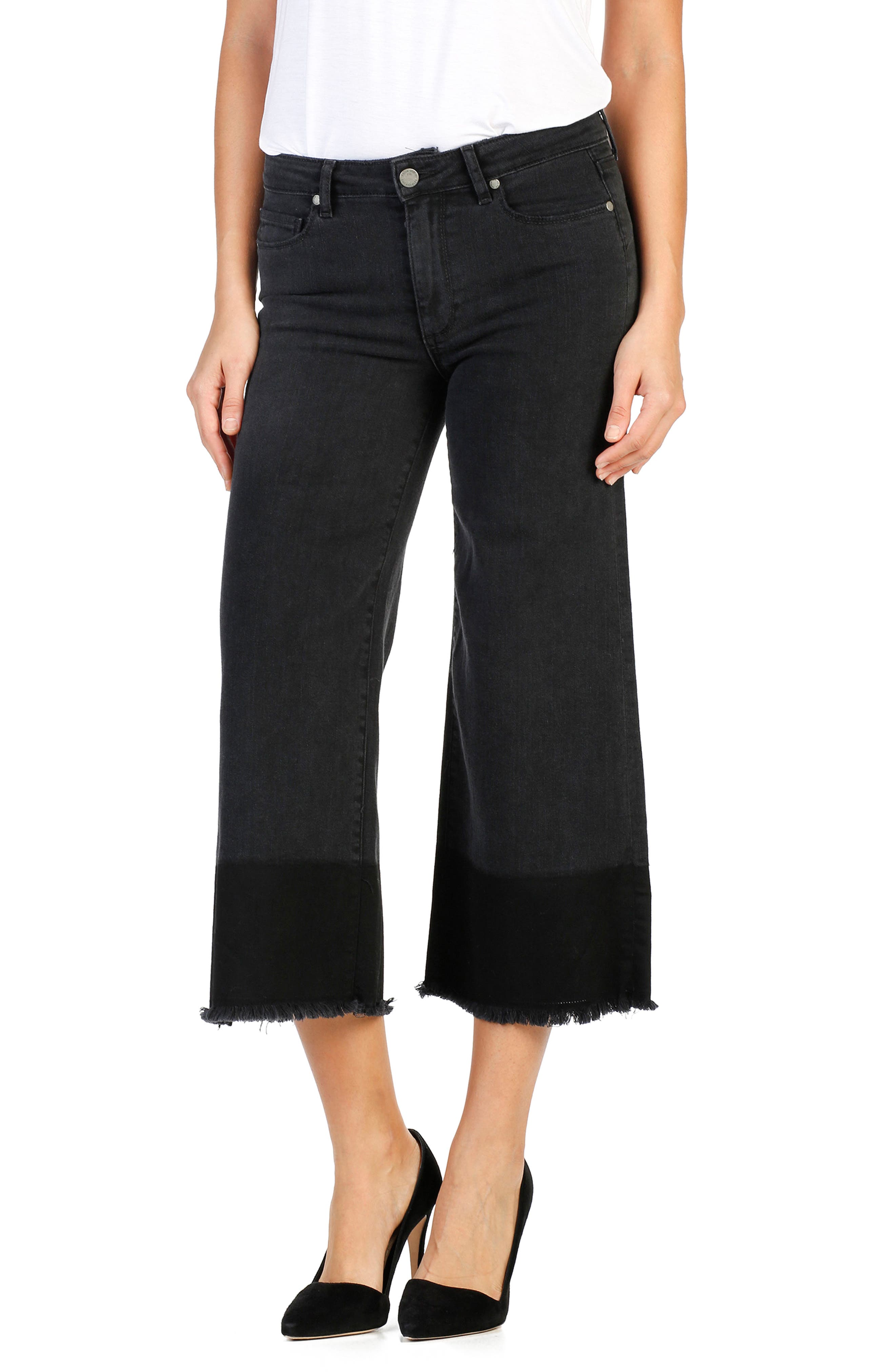 paige wide leg cropped jeans