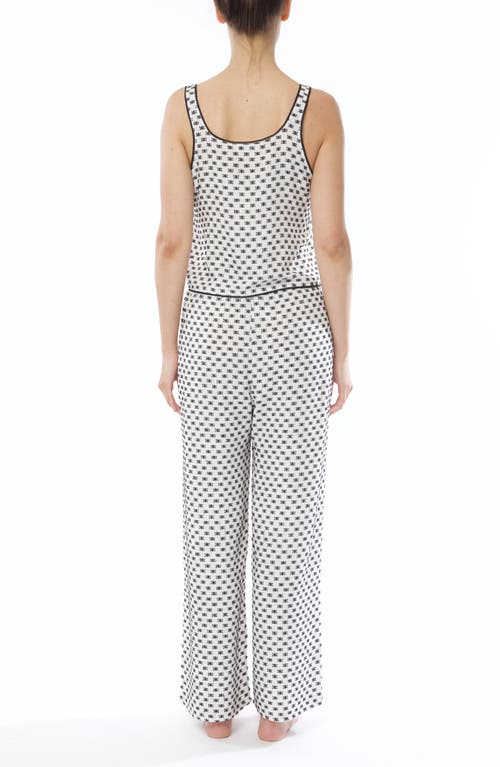 Shop Andine Cavani Marais Cotton Pajama Pants In White And Black