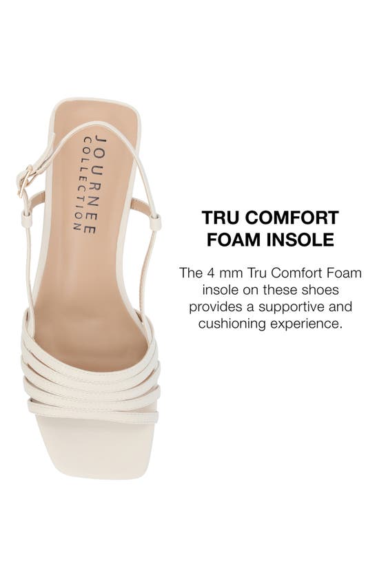 Shop Journee Collection Shayana Block Heel Slingback Sandal In Bone