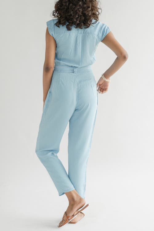 Reistor Evening Chai Jumpsuit In Blue Denim